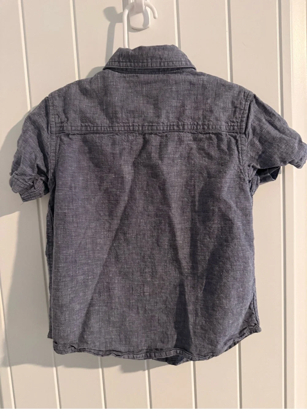 Janie and Jack Boys Linen-Blend Button-Up Shirt – Size 4